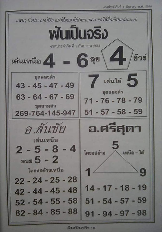 หวยซองล็อคพารวย