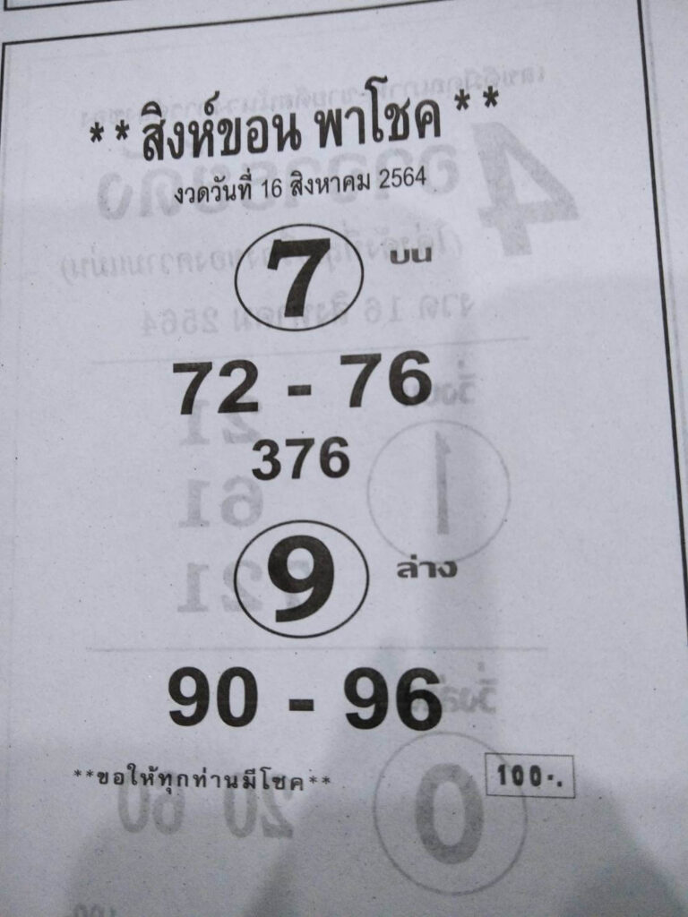 หวยซองล็อคพารวย