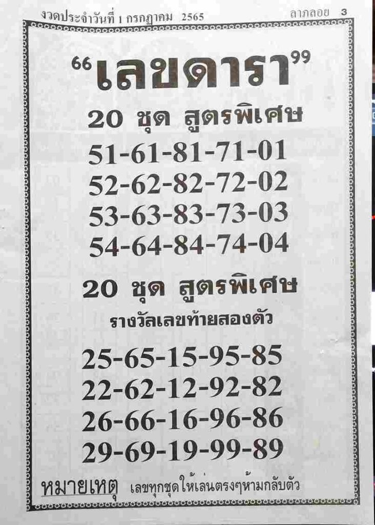 เลขเด็ดงวดนี้ เลขดารา