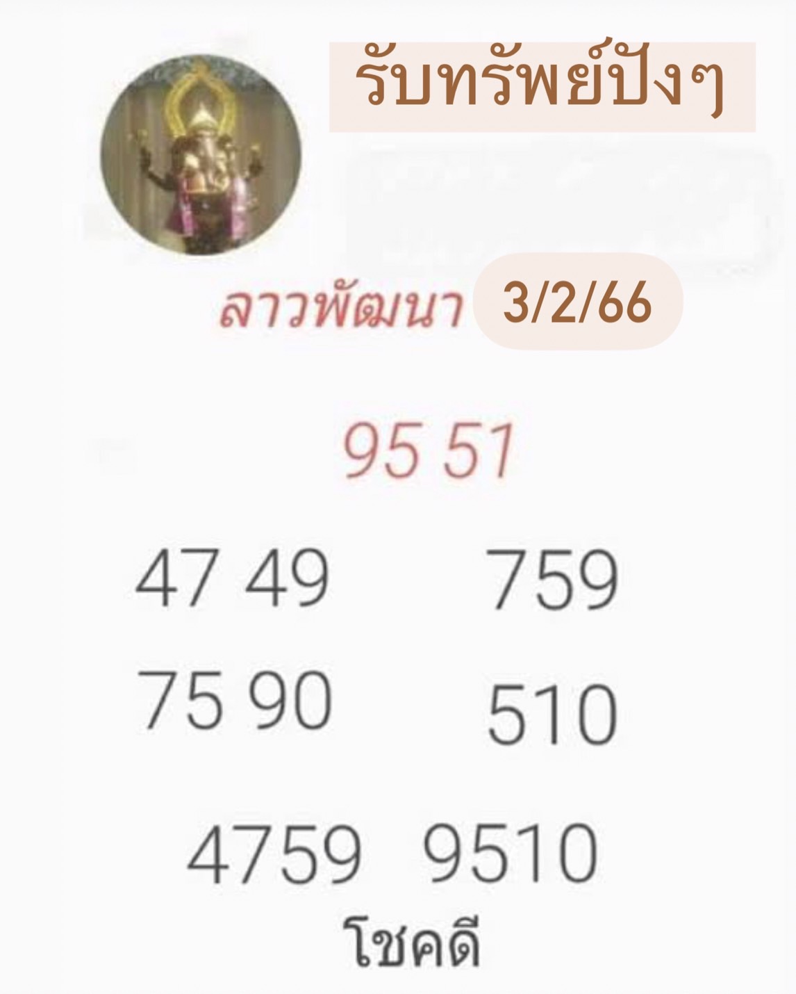 หวยลาวล่าสุด 3-2-66