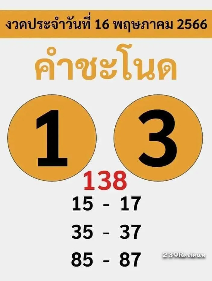 เลขคำชะโนด 16-5-66