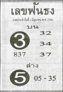 เลขฟันธง 1-6-66