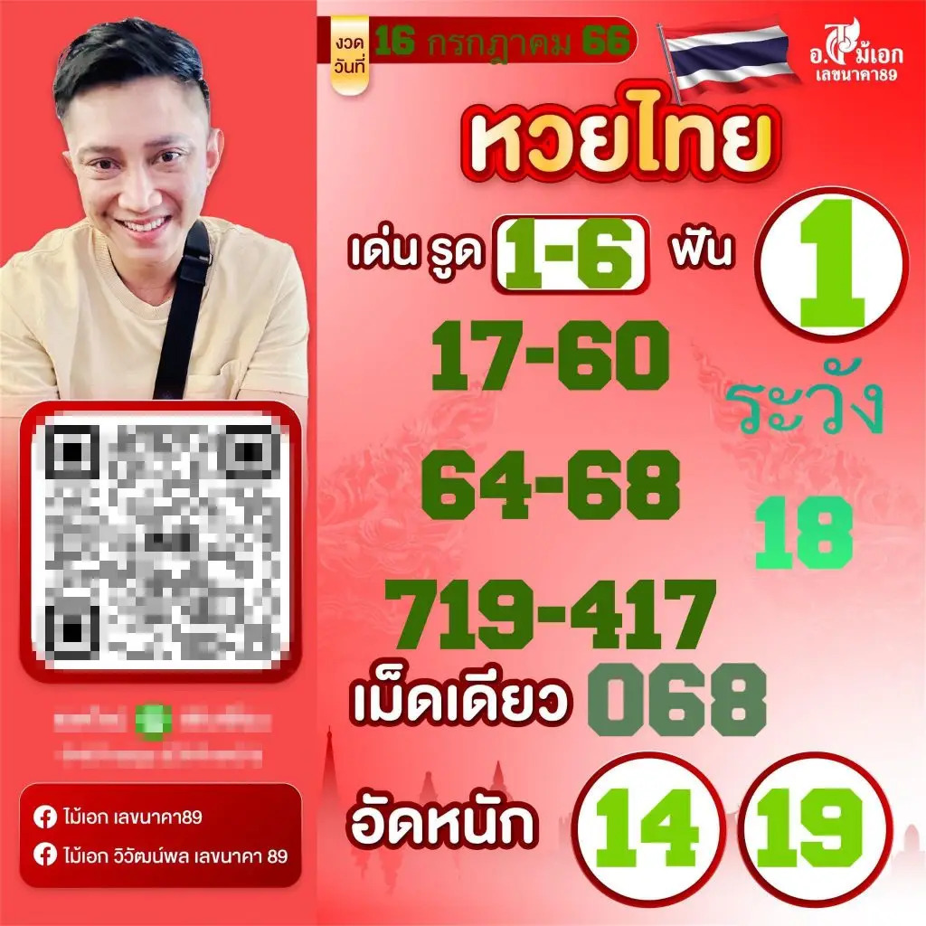 เลขไม้เอกงวดนี้ 16-7-66