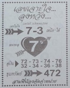 เลขเจาะใจลุงหวังงวดนี้ 16-8-66