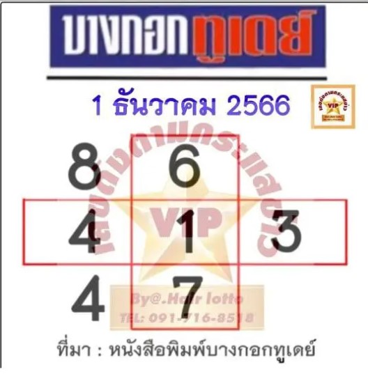 หวยหนังสือพิมพ์ 1-12-2566